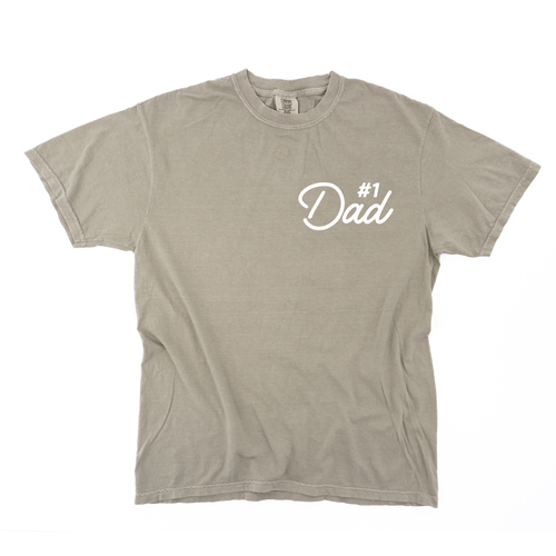 #1 Dad (Ace, White, Pocket) - Tee (Sandstone)