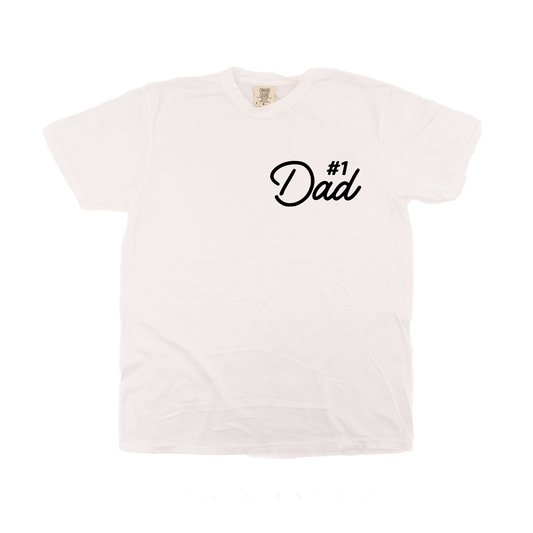 #1 Dad (Ace, Black, Pocket) - Tee (Vintage White, Short Sleeve)