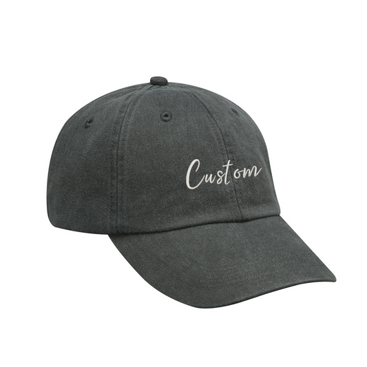 Custom Embroidered Name - Baseball Hat (Charcoal)