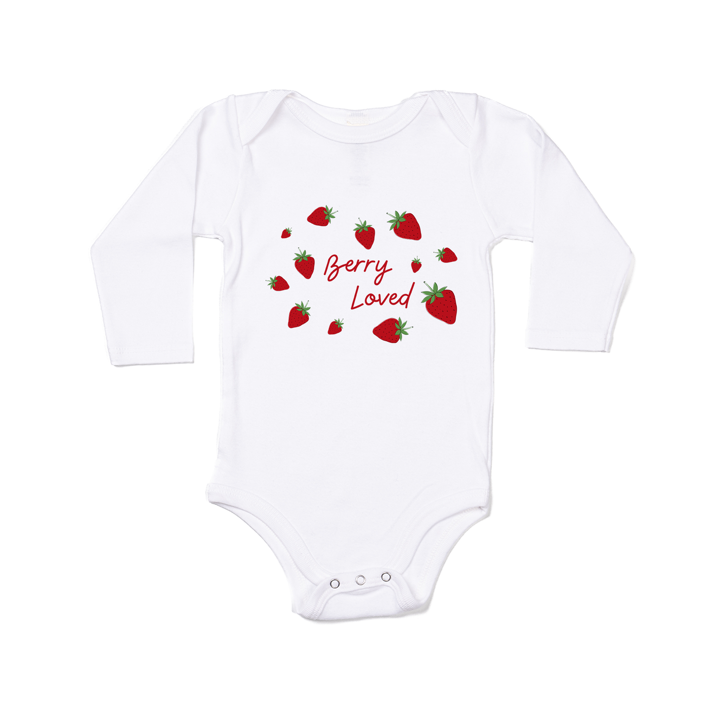 Berry Loved - Bodysuit (White, Long Sleeve)