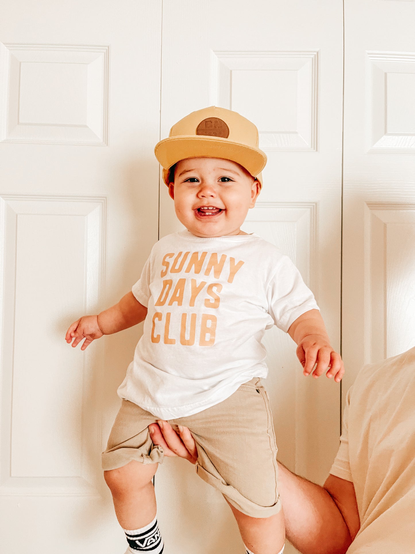 Sunny Days Club (Mustard) - Kids Tee (Natural)