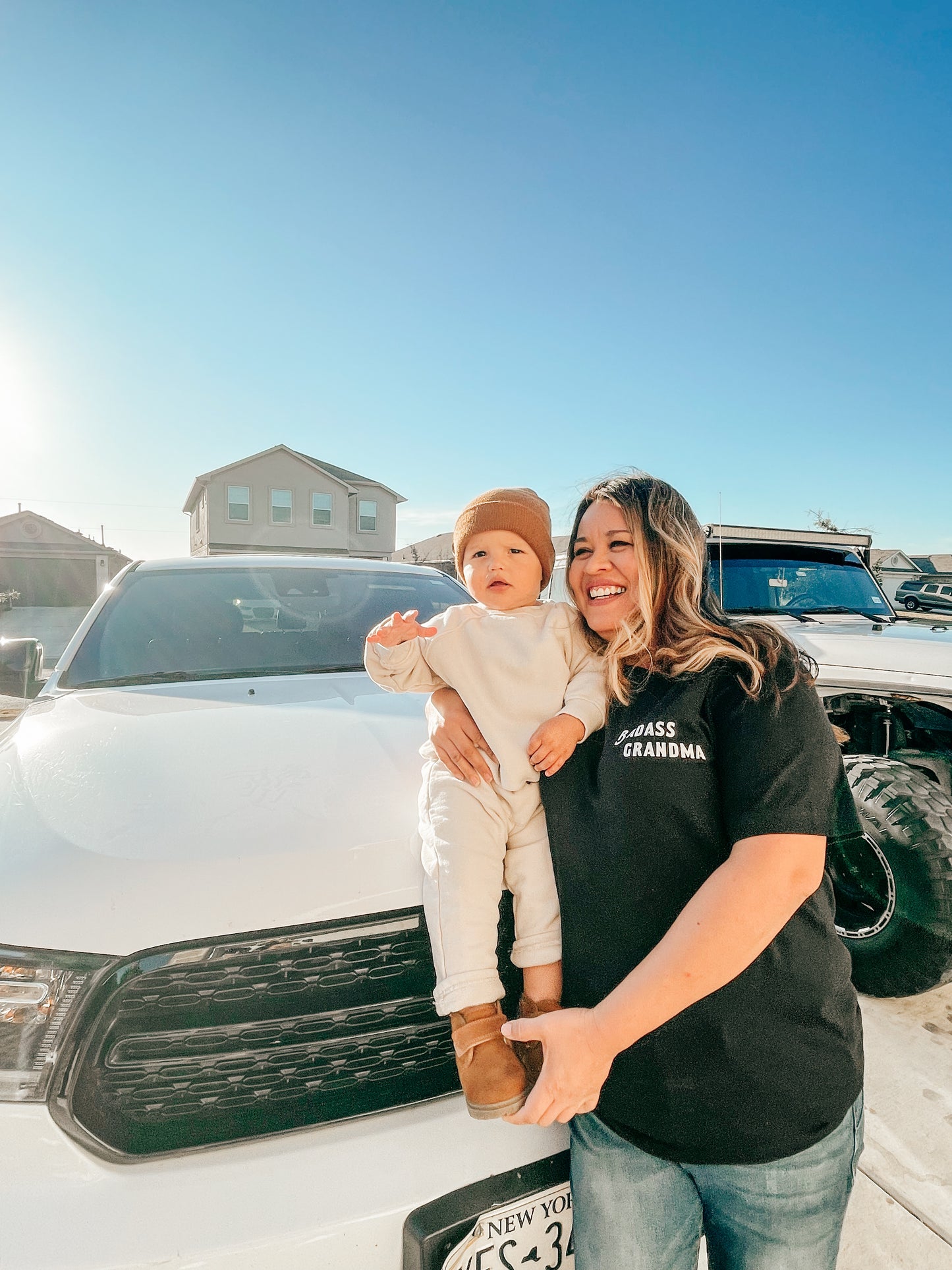 Badass Grandma (White) - Tee (Black)