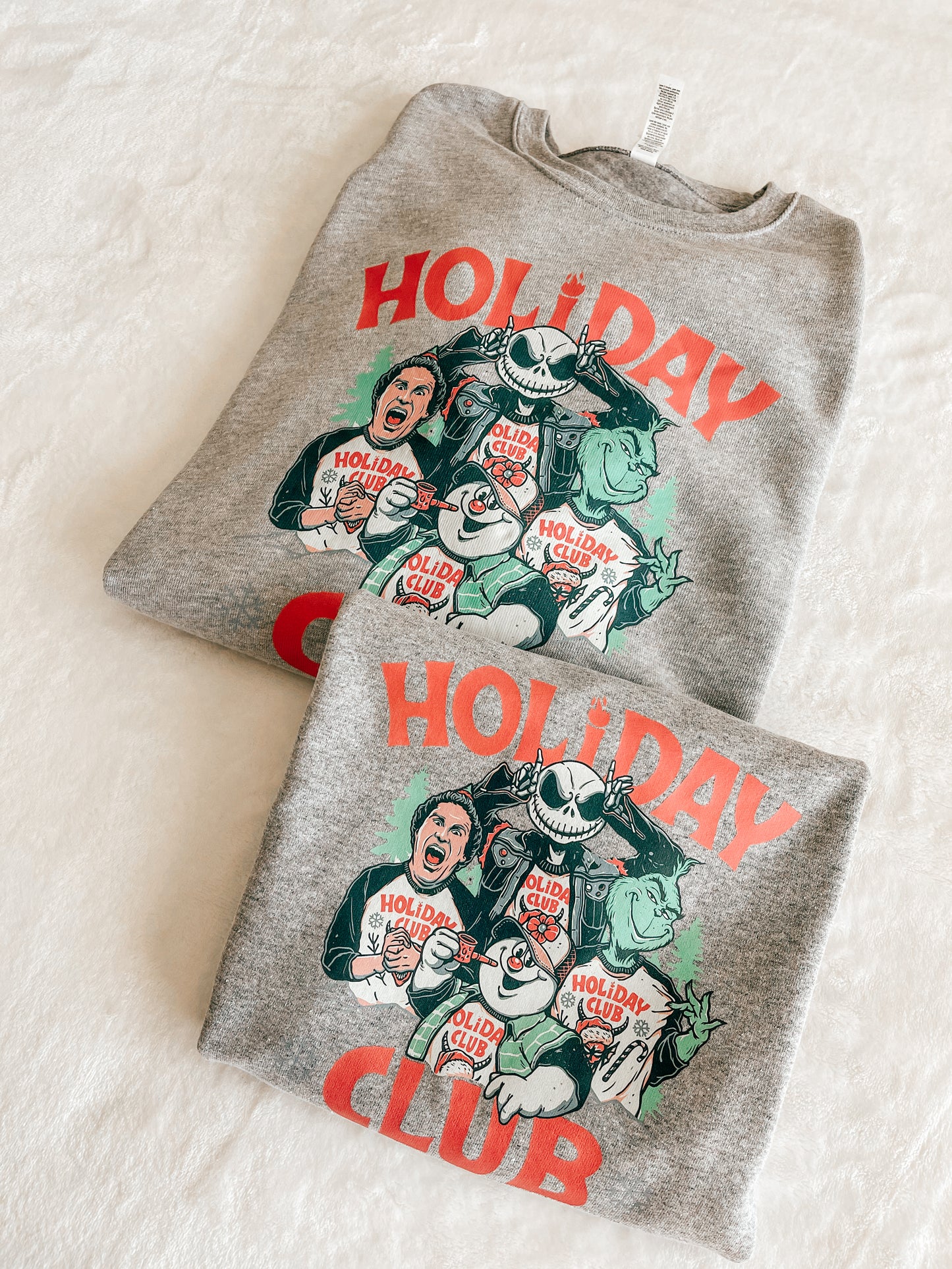 Holiday Club (Graphic) - Sweatshirt (Heather Gray)