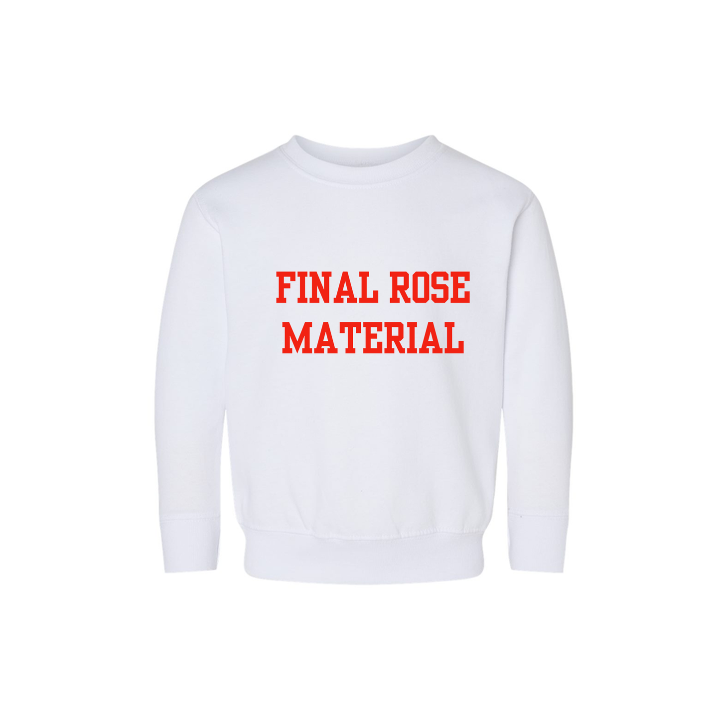 Final Rose Material (Red) - Kids Sweatshirt (White)