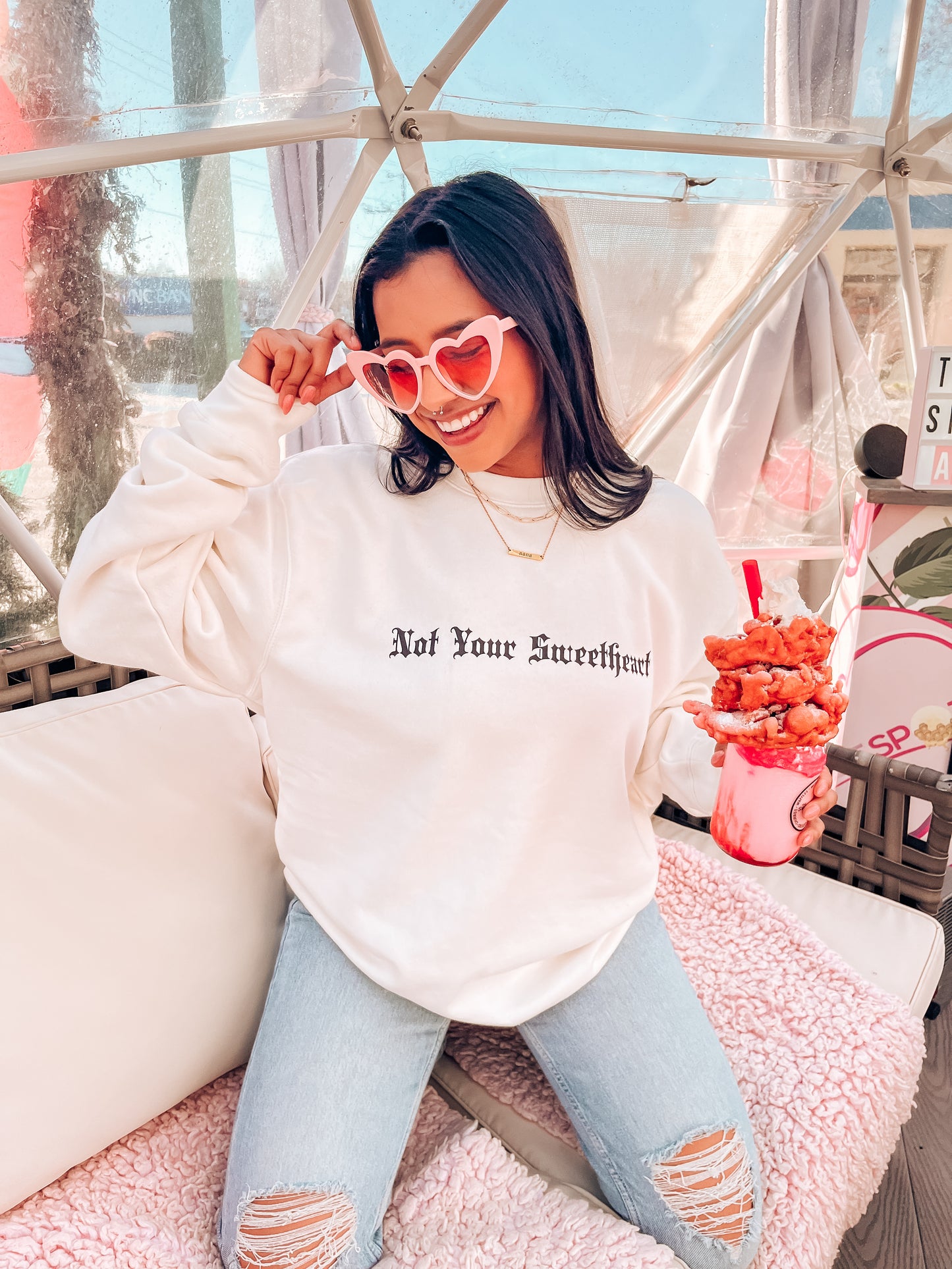 Not Your Sweetheart - Sweatshirt (Creme)