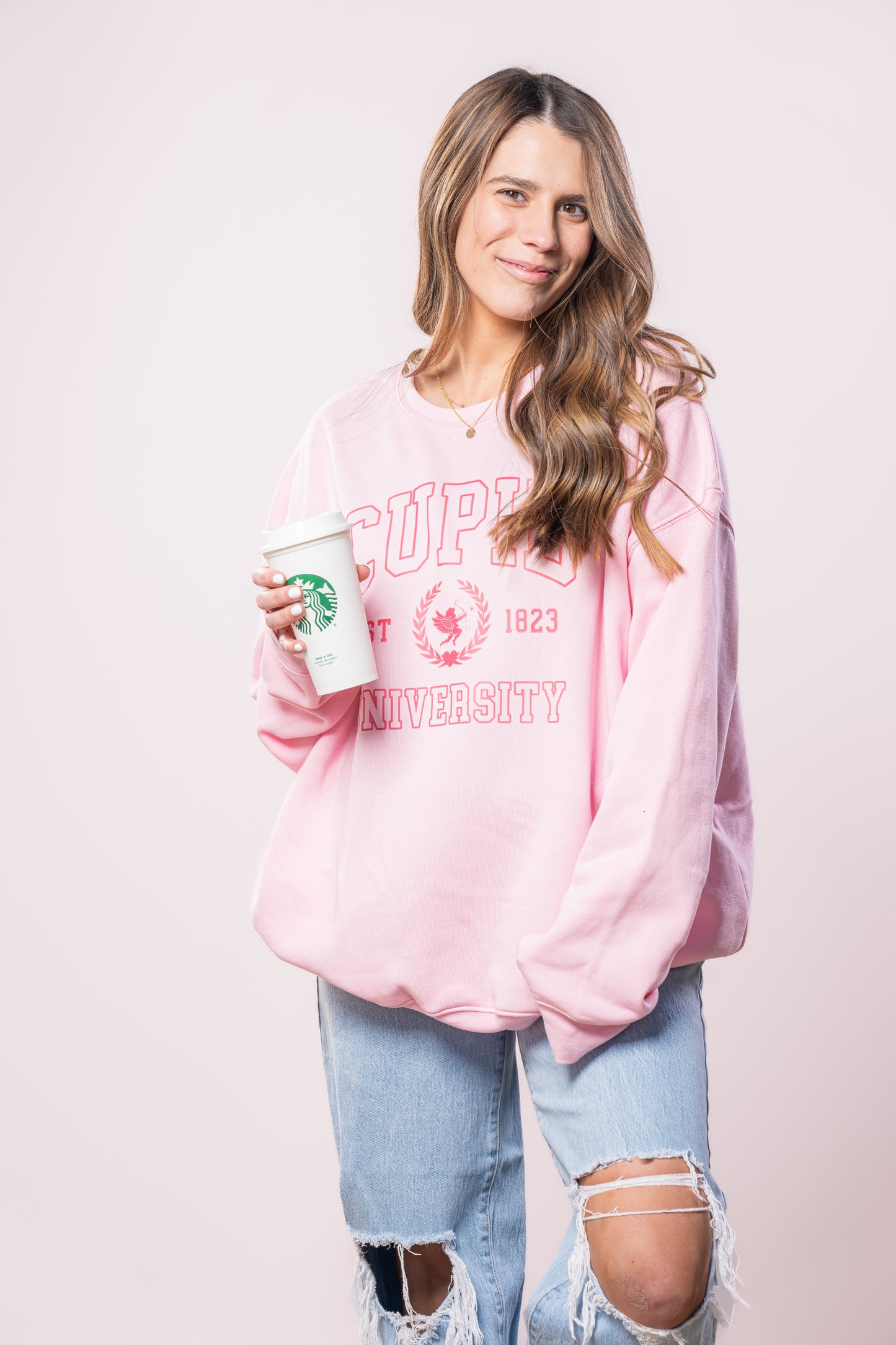 Cupid University - Sweatshirt (Light Pink)