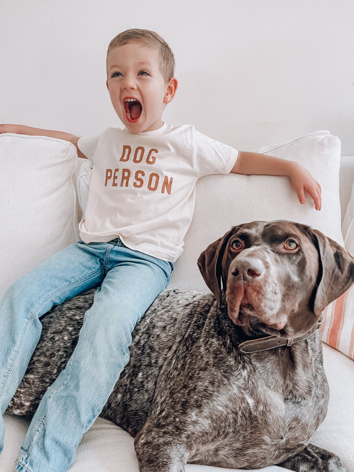 Dog Person (Rust) - Kids Tee (White)