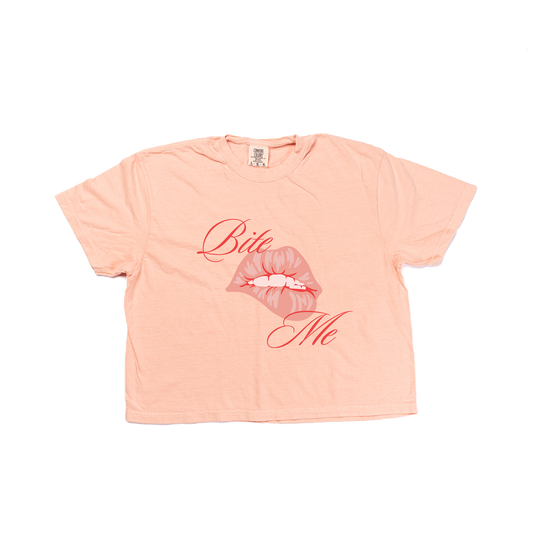 Bite Me - Cropped Tee (Peach)