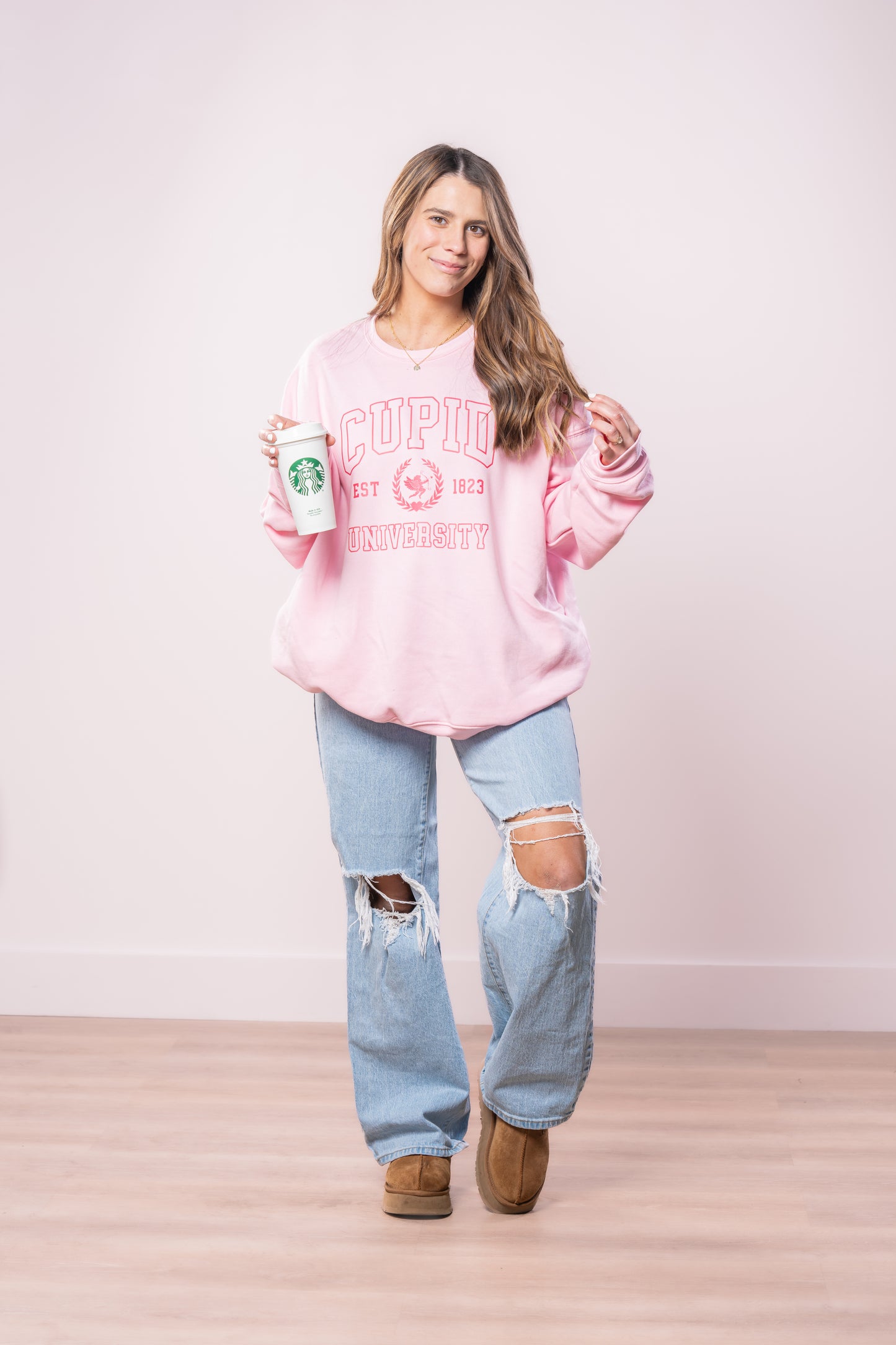 Cupid University - Sweatshirt (Light Pink)