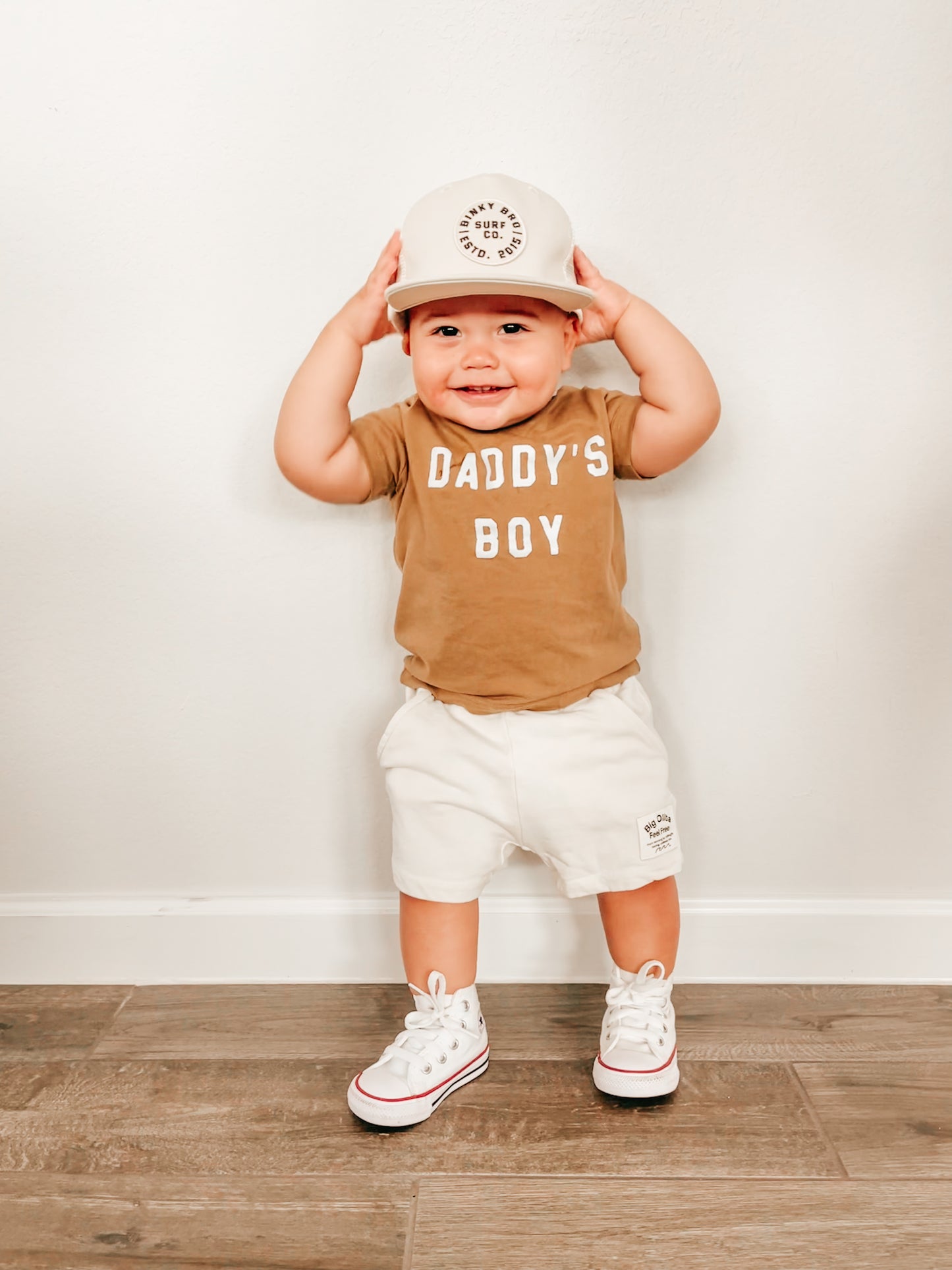 Daddy's Boy (White) - Kids Tee (Coyote Brown)