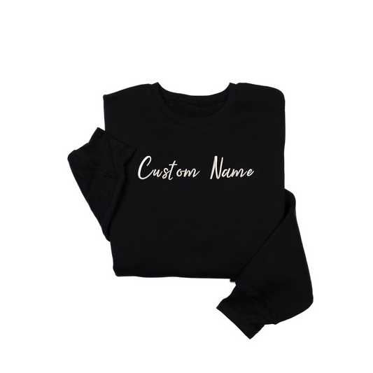 Custom Embroidered Name - Triblend Sweatshirt (Black)