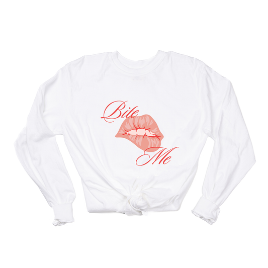 Bite Me - Tee (Vintage White, Long Sleeve)