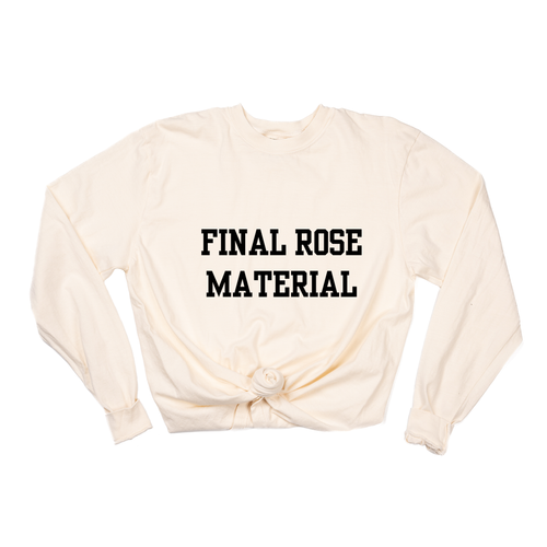 Final Rose Material (Black) - Tee (Vintage Natural, Long Sleeve)