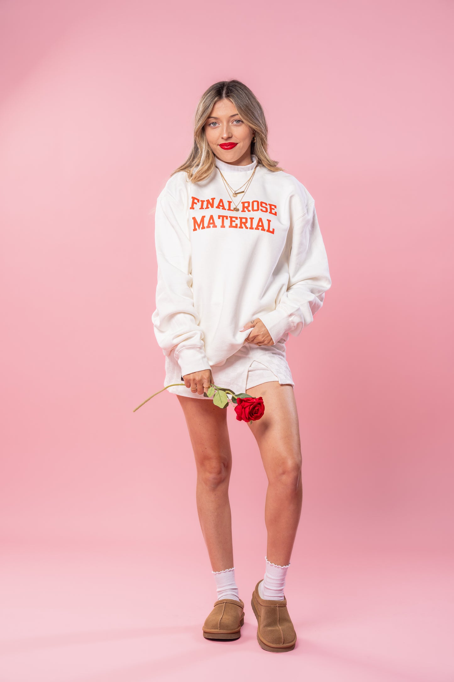 Final Rose Material (Red) - Sweatshirt (Creme)