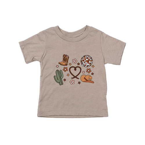 Western Love (Daisies) - Kids Tee (Pale Moss)