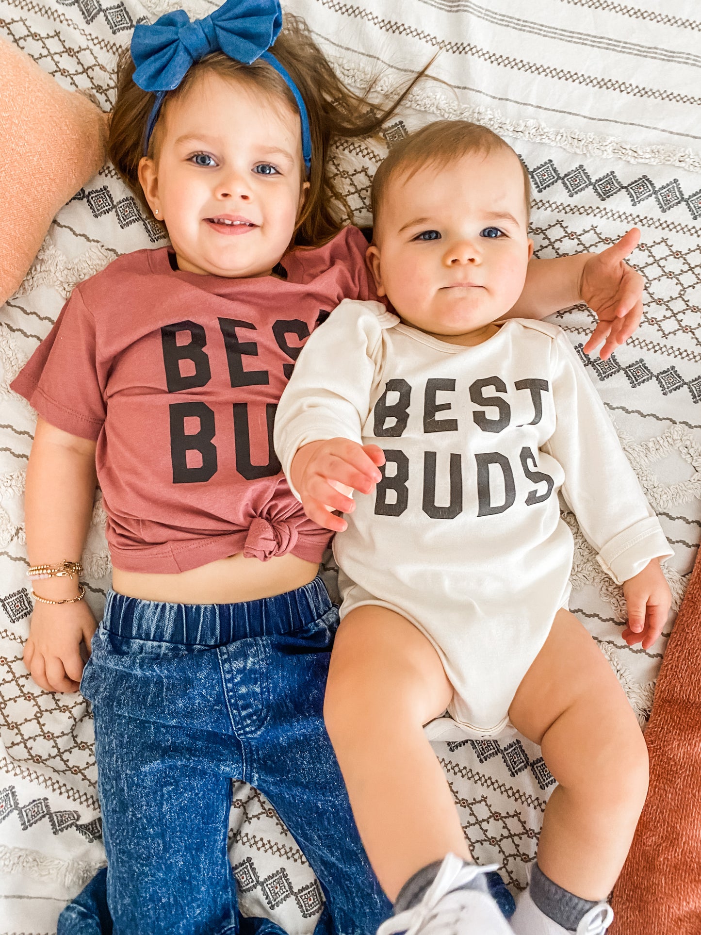 Best Buds (Black) - Bodysuit (Natural, Long Sleeve)