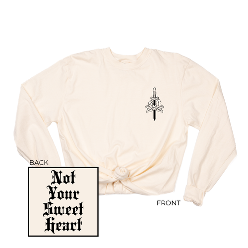 Not Your Sweetheart (Pocket & Back) - Tee (Vintage Natural, Long Sleeve)