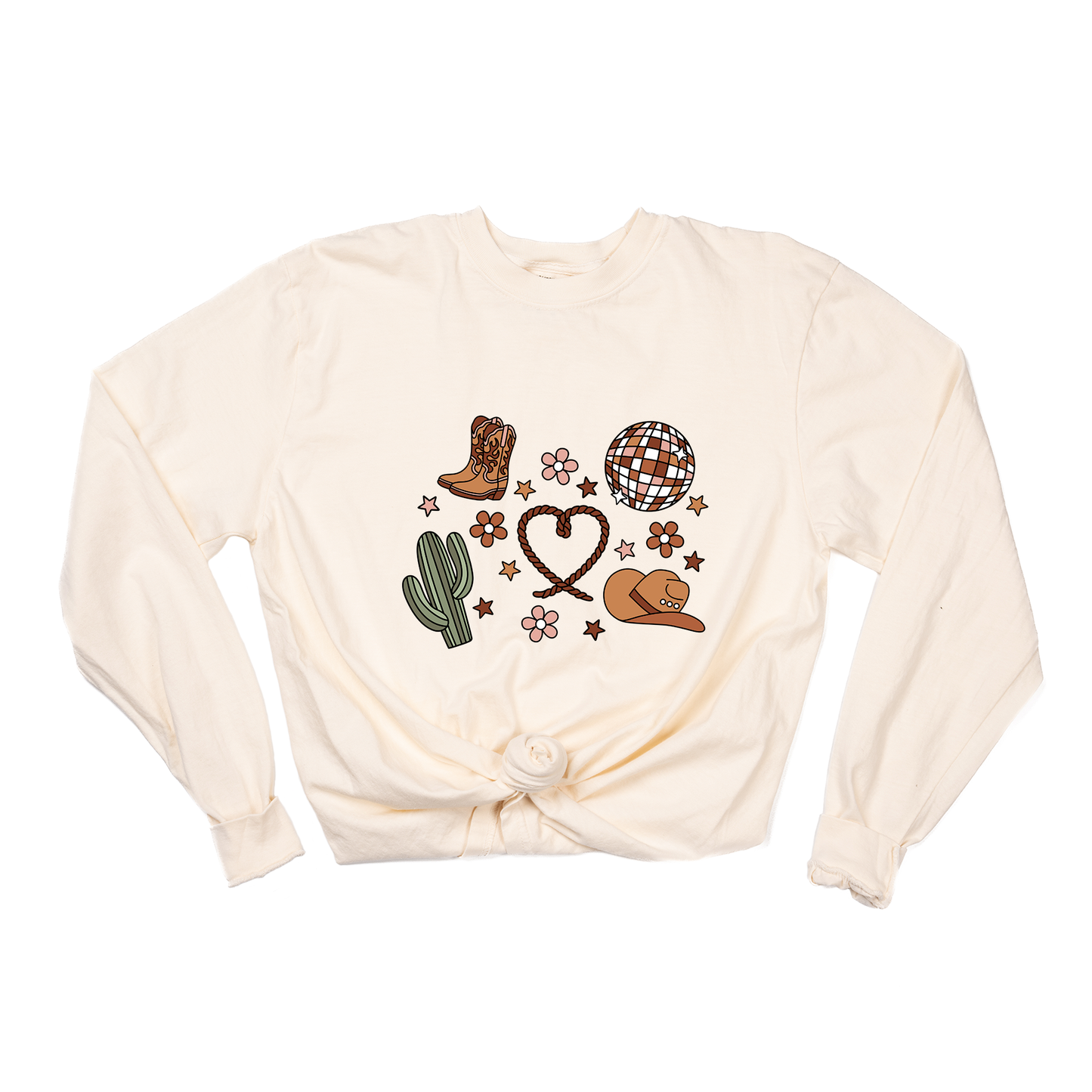 Western Love (Daisies) - Tee (Vintage Natural, Long Sleeve)