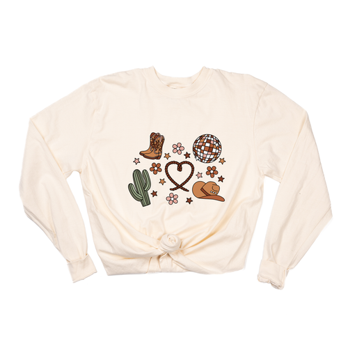 Western Love (Daisies) - Tee (Vintage Natural, Long Sleeve)