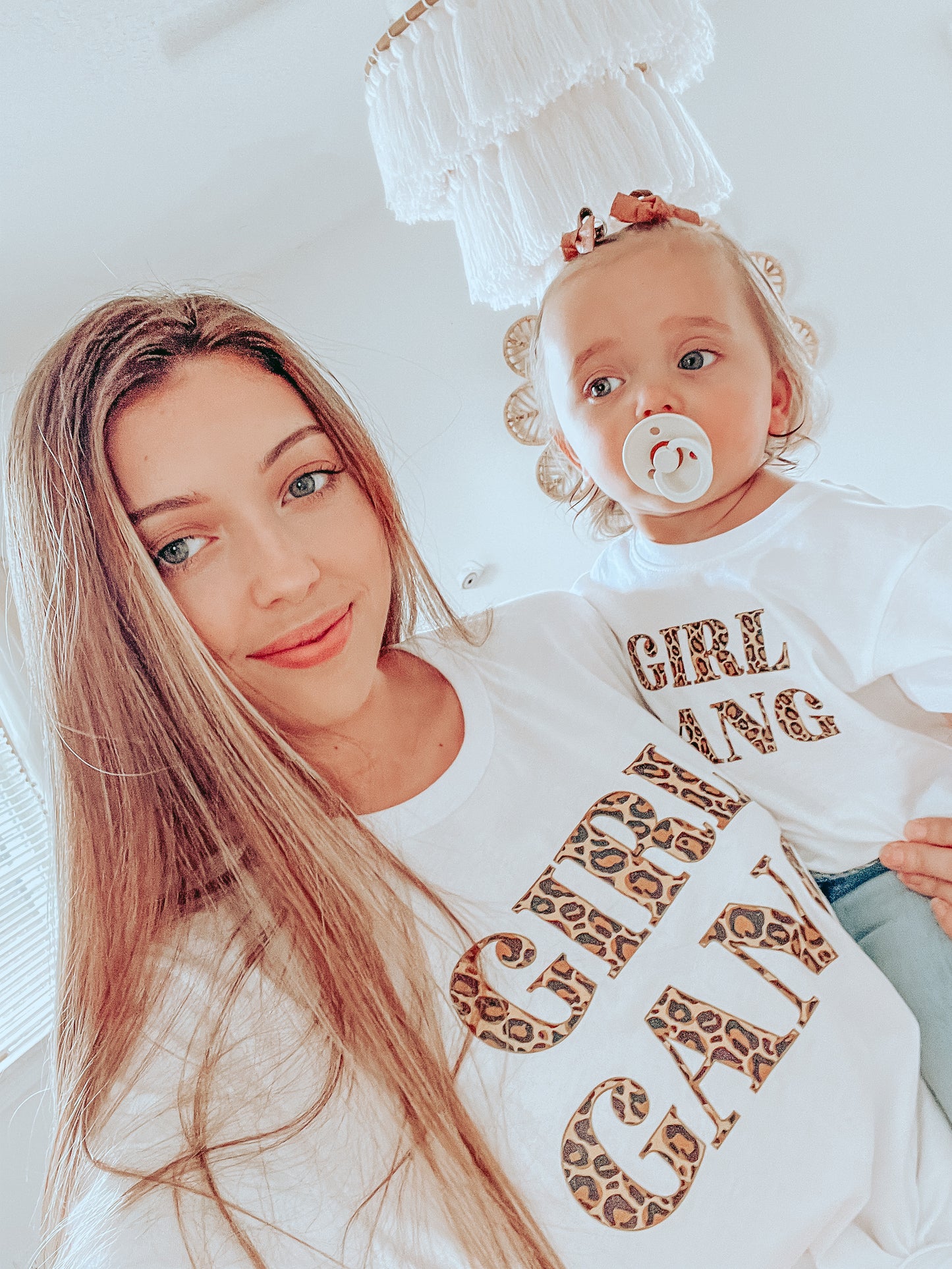 Girl Gang (Leopard Print) - Kids Tee (White)