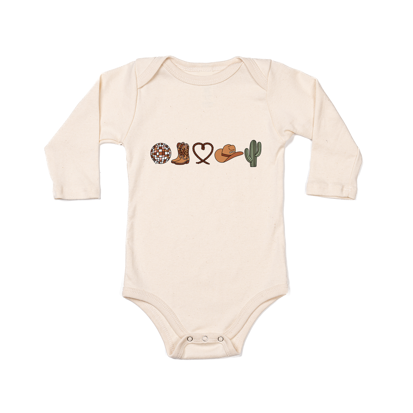 Western Love - Bodysuit (Natural, Long Sleeve)