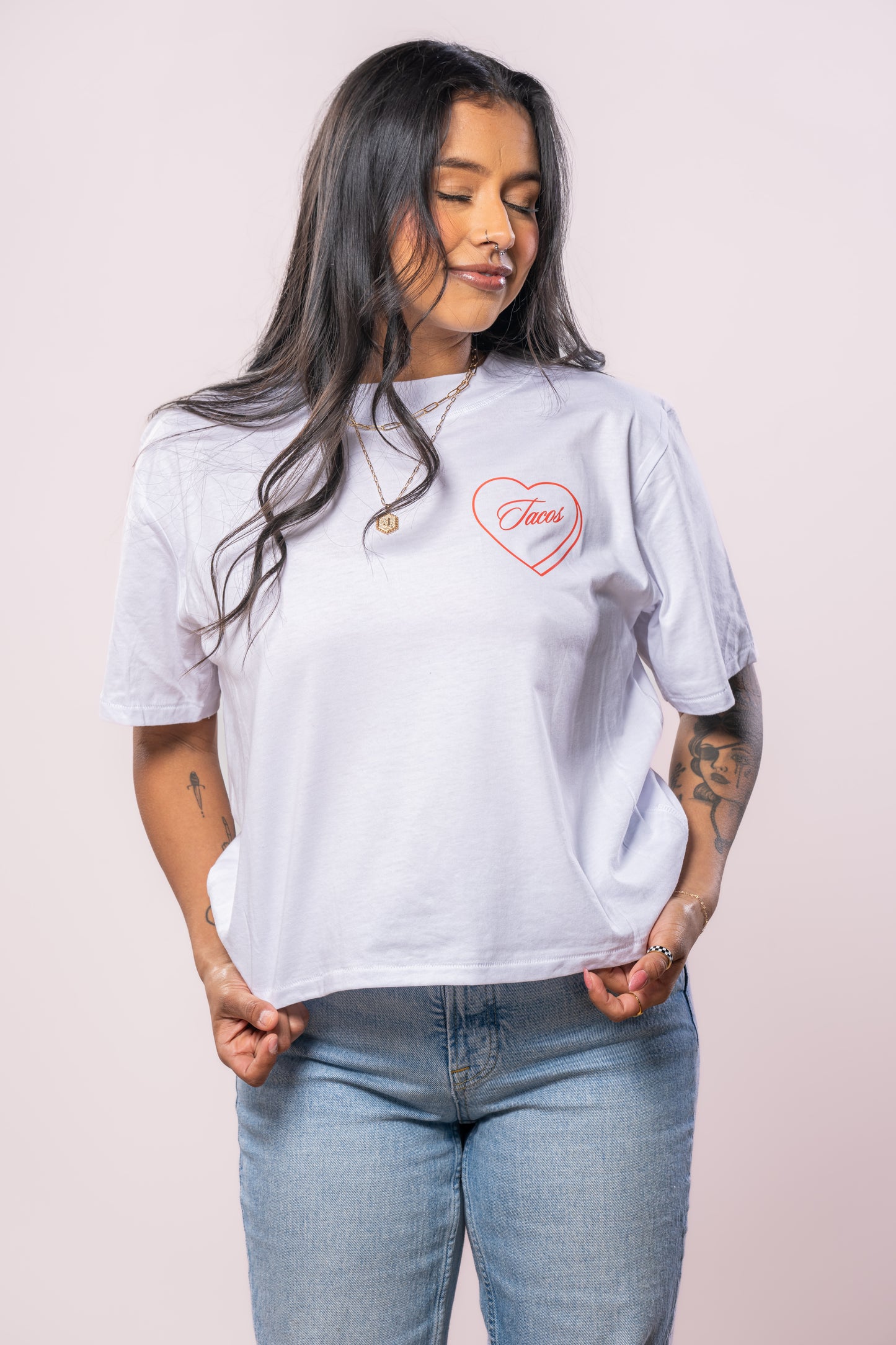 Taco Lover - Cropped Tee (White)