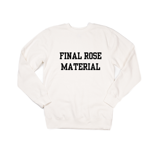 Final Rose Material (Black) - Sweatshirt (Creme)
