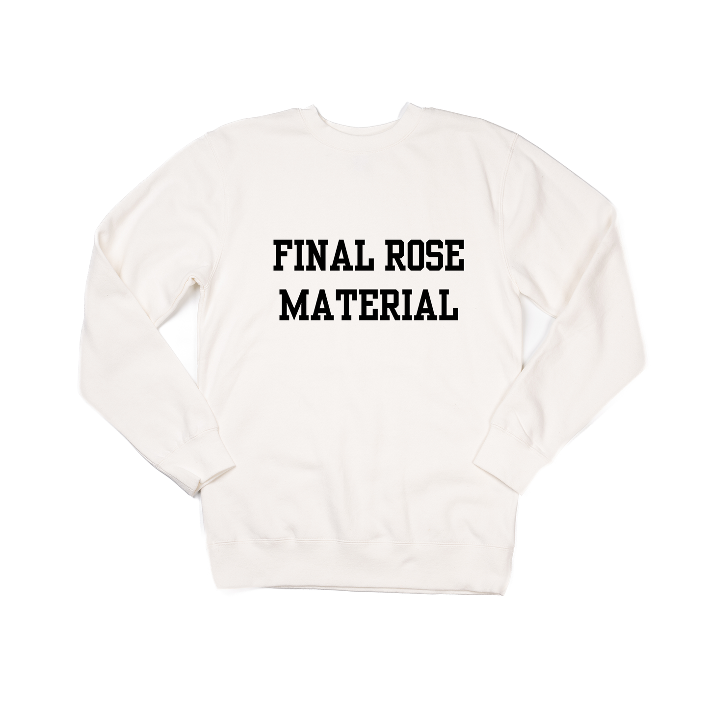 Final Rose Material (Black) - Sweatshirt (Creme)