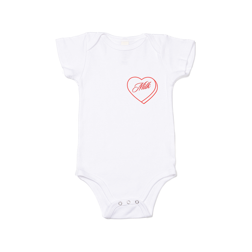 Milk Lover - Bodysuit (White, Short Sleeve)