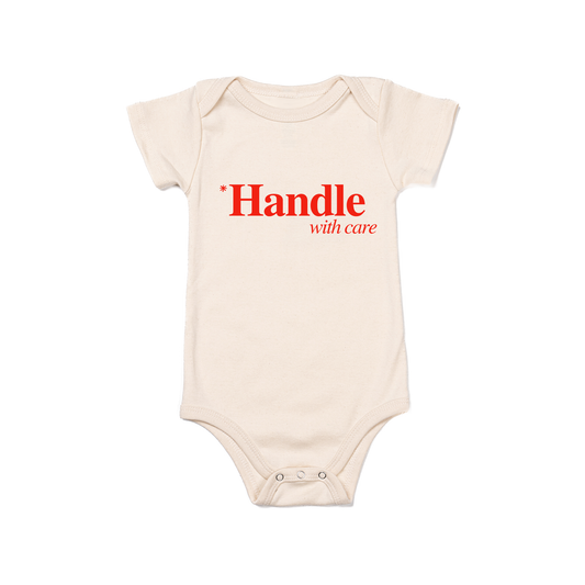 *Handle With Care - Bodysuit (Natural, Short Sleeve)