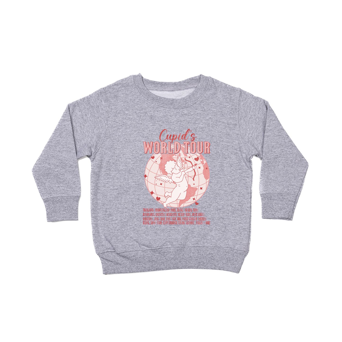 Cupid's World Tour - Kids Sweatshirt (Heather Gray)