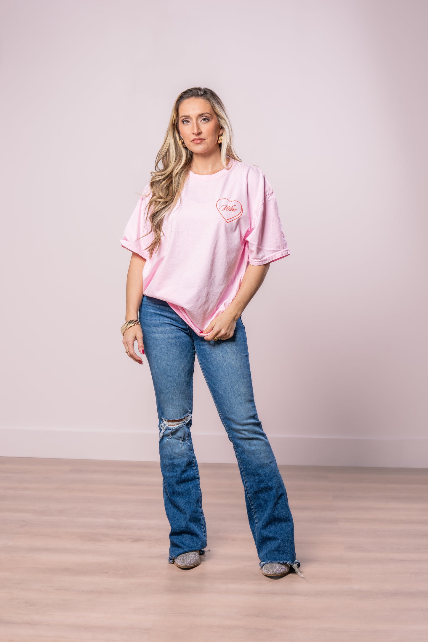 Wine Lover - Tee (Pale Pink)