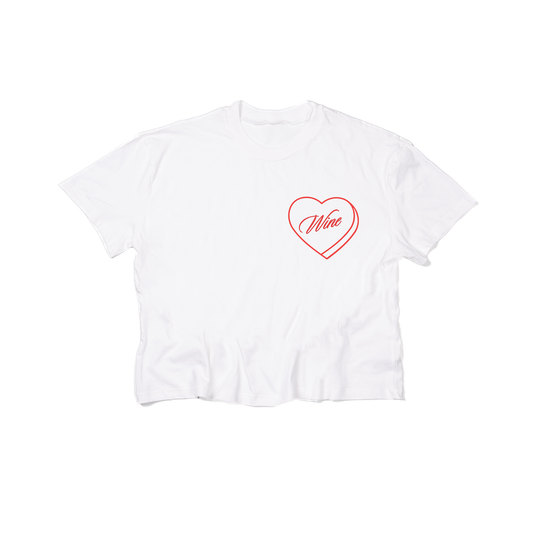 Wine Lover - Cropped Tee (White)