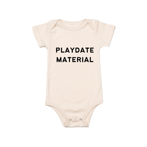 Playdate Material (Black) - Bodysuit (Natural, Short Sleeve)