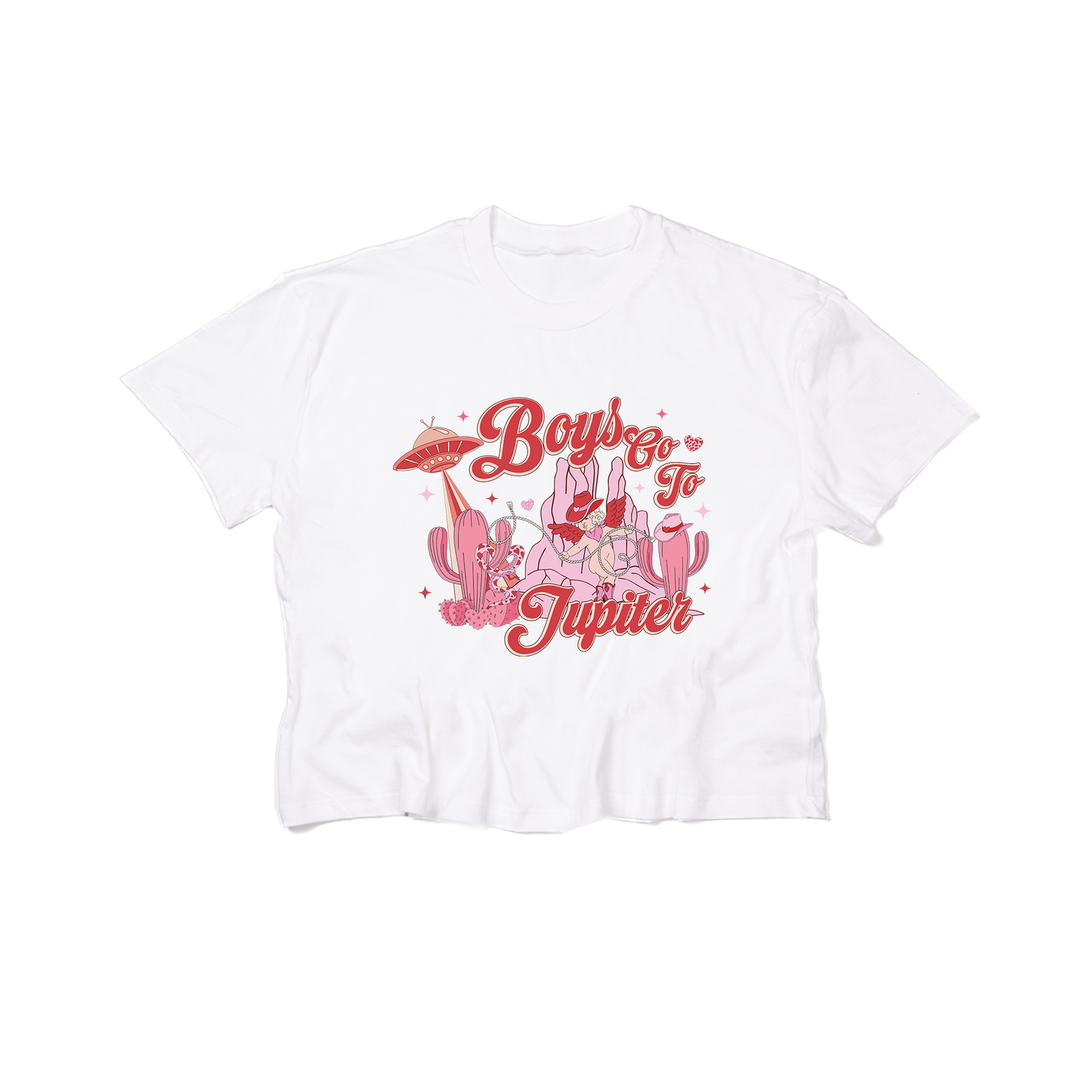 Boys Go To Jupiter - Cropped Tee (White)