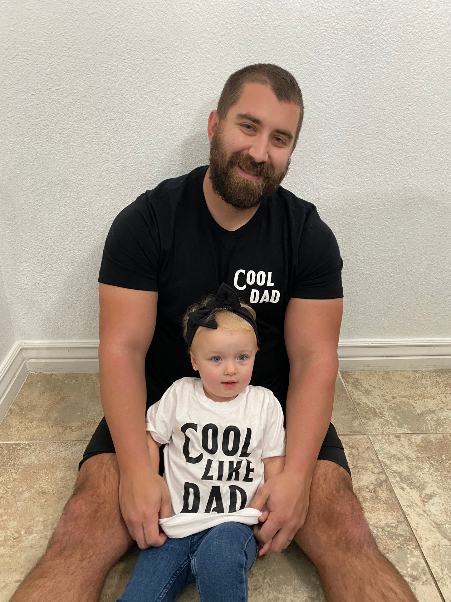 Cool Like Dad (Black) - Kids Tee (White)