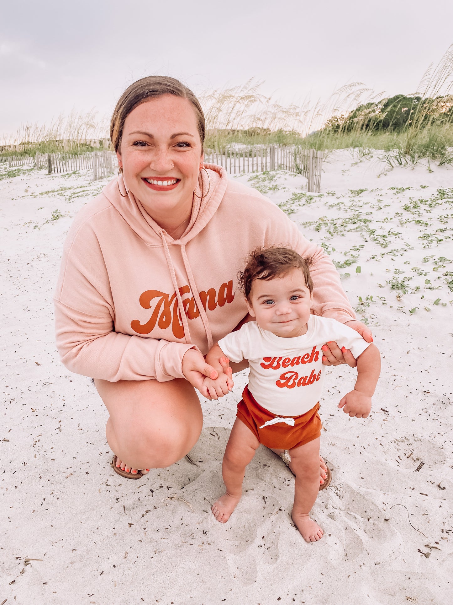 Beach Babe (Retro, Rust) - Kids Tee (White)