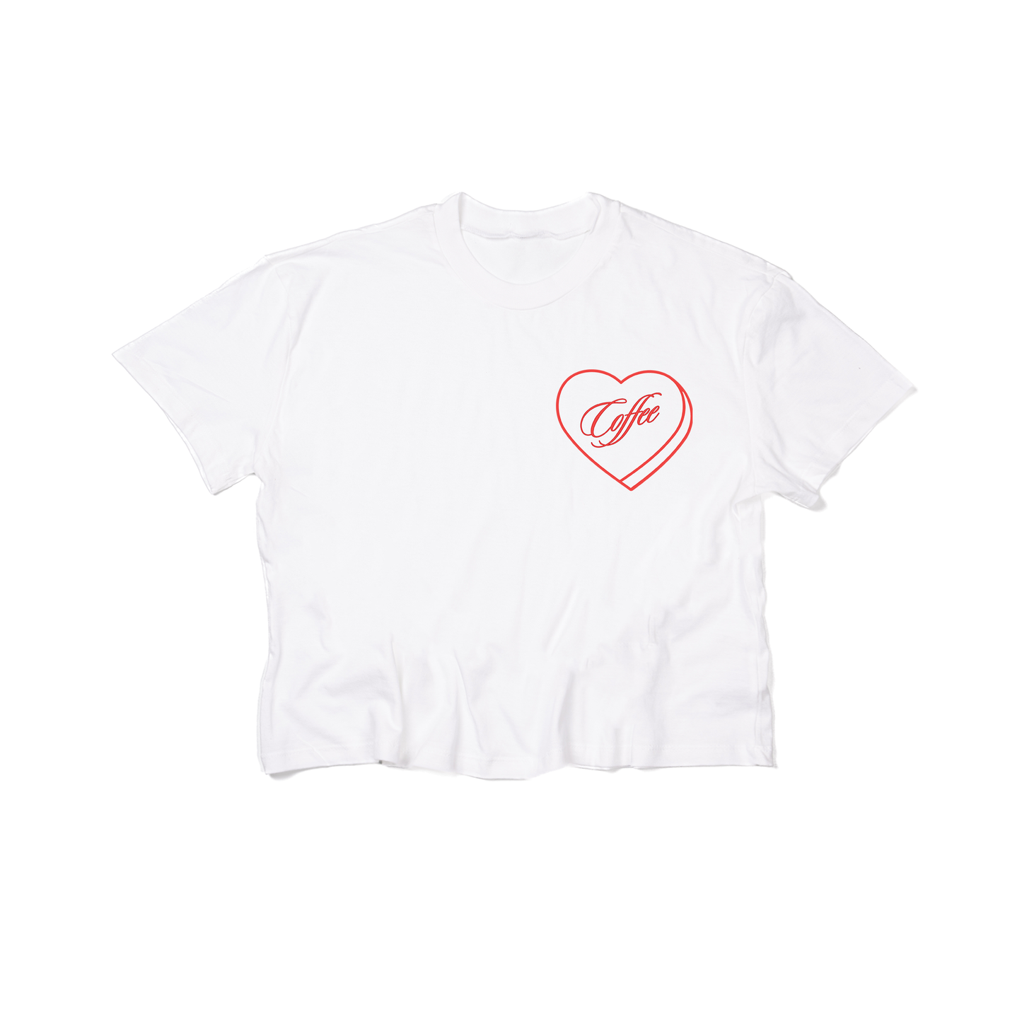 Coffee Lover - Cropped Tee (White)