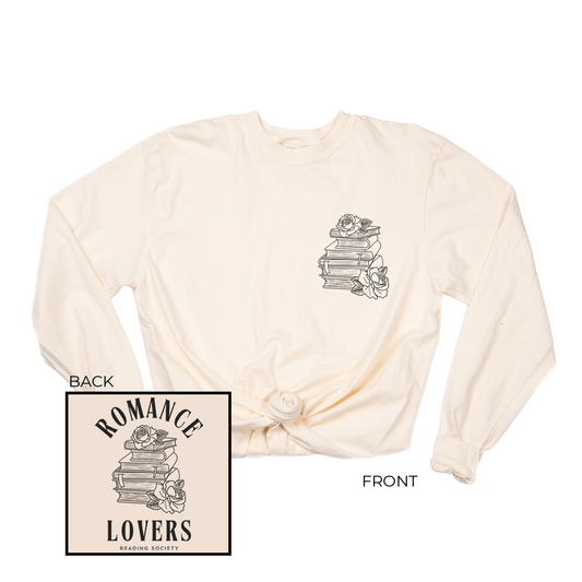 Romance Lovers Reading Society (Pocket & Back) - Tee (Vintage Natural, Long Sleeve)