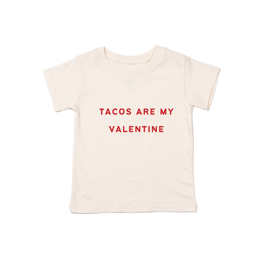 Tacos Are My Valentine (Red) - Kids Tee (Natural)