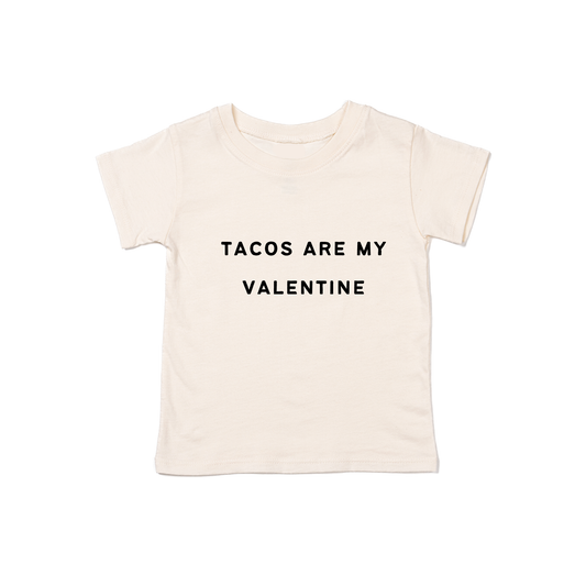 Tacos Are My Valentine (Black) - Kids Tee (Natural)