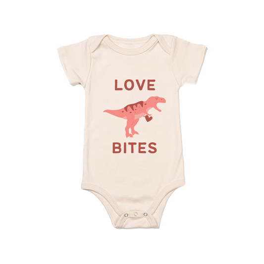 Love Bites (Dino Version) - Bodysuit (Natural, Short Sleeve)