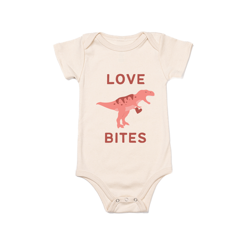 Love Bites (Dino Version) - Bodysuit (Natural, Short Sleeve)