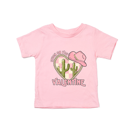 Stuck On You Valentine (Pink) - Kids Tee (Pink)