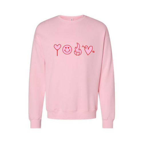 V-Day Things - Sweatshirt (Light Pink)