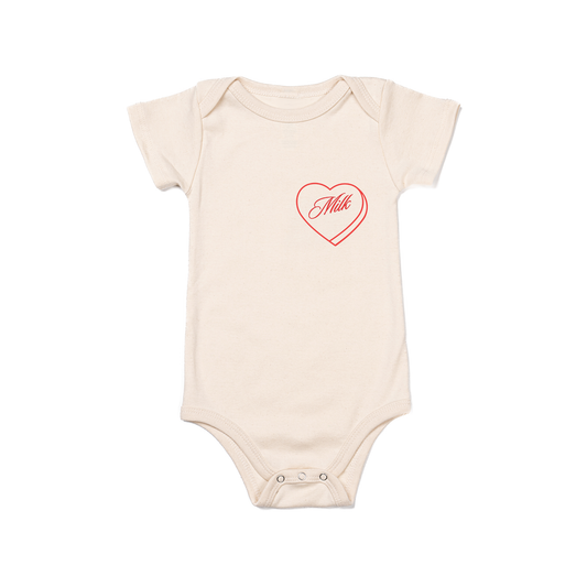 Milk Lover - Bodysuit (Natural, Short Sleeve)