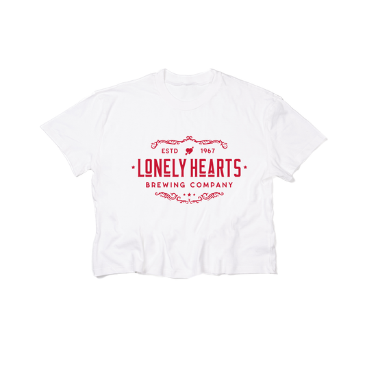 Lonely Hearts Brewing Co. - Cropped Tee (White)