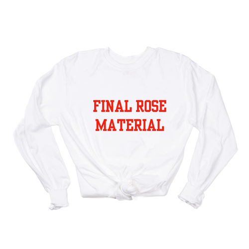 Final Rose Material (Red) - Tee (Vintage White, Long Sleeve)