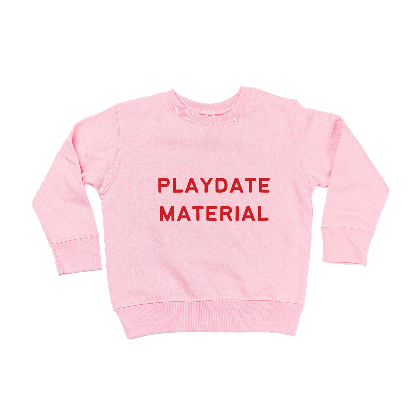 Playdate Material (Red) - Kids Sweatshirt (Pink)