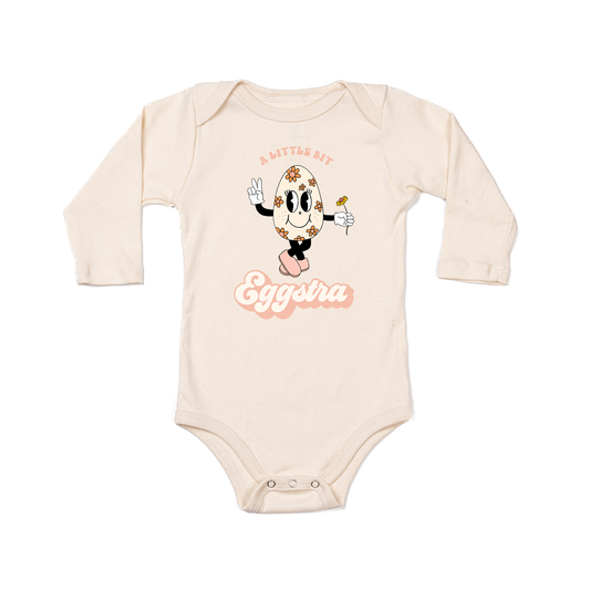 A Little Bit Eggstra - Bodysuit (Natural, Long Sleeve)